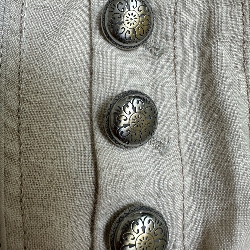 White House Black Market Cropped Linen Blazer - Picture 3 of 4